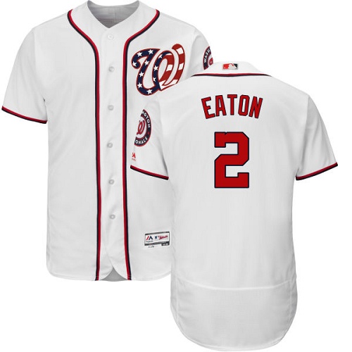 Nationals #2 Adam Eaton White Flexbase Authentic Collection Stitched MLB Jersey